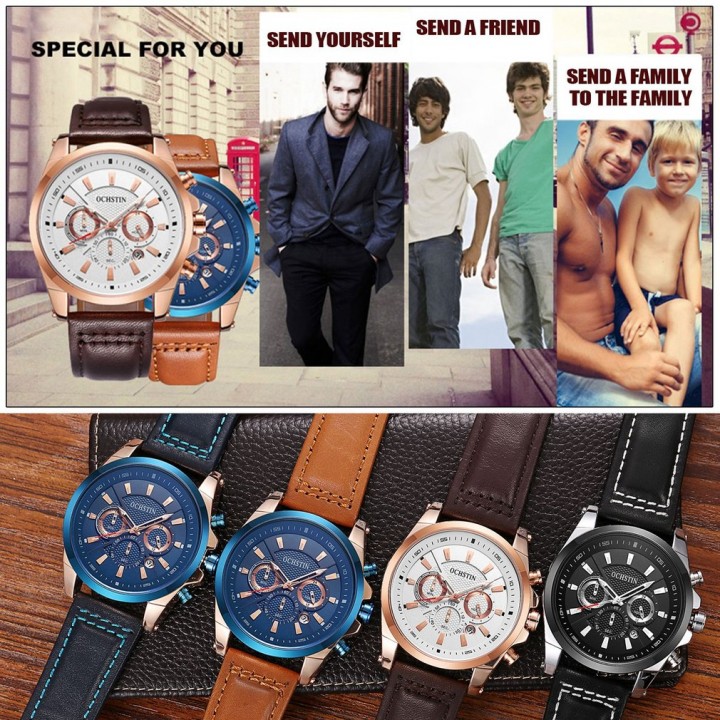 OCHSTIN 065 Luxury Chronograph Men Quartz Watch Waterproof Outdoor Men Clock