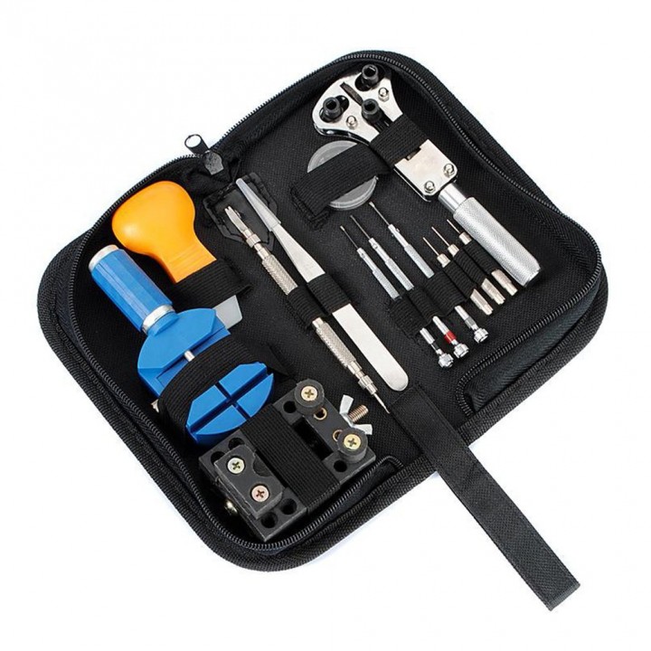 13PCS Watch Repair Tool Kit Watch Case Opener Link Remover Spring Bar Tool Set