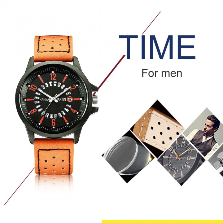 Hannah Martin HM-1601 Waterproof Male Sport Watch Fashion Quartz Wristwatch