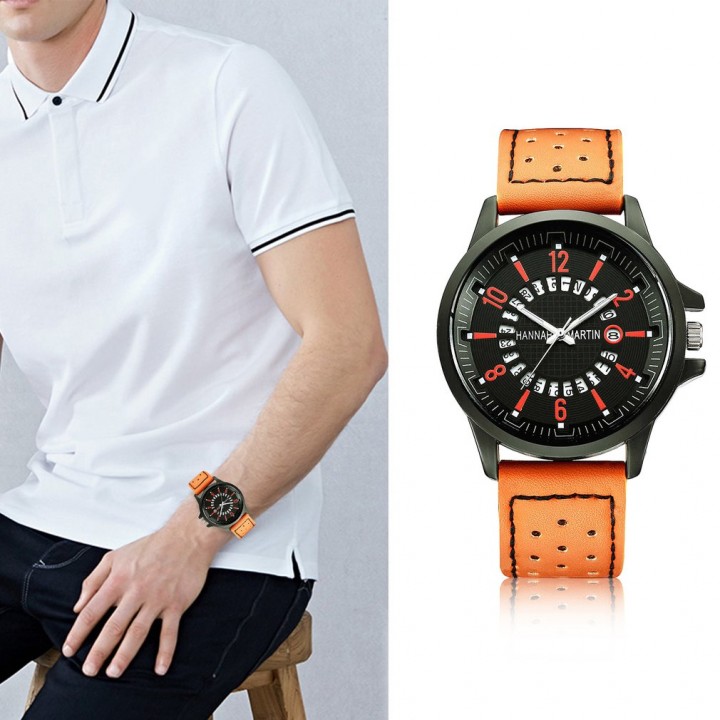 Hannah Martin HM-1601 Waterproof Male Sport Watch Fashion Quartz Wristwatch