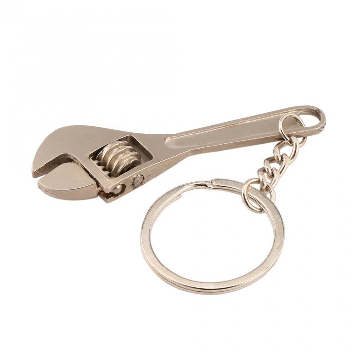 Mini Metal Adjustable Creative Tool Wrench Spanner Key Chain Ring Keyring