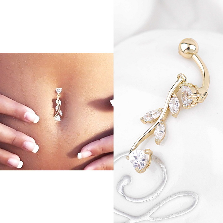 Best price for Women Sexy Body Dangle Belly Button Rings Body Piercing Reverse Navel Rings