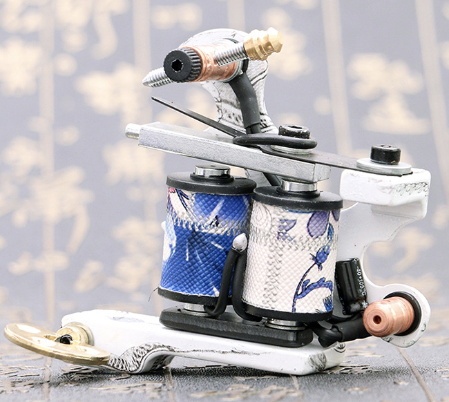 Cast Iron Tattoo Machine US Dollar Design 10 Wrap Coil Tattoo Gun For Body Art
