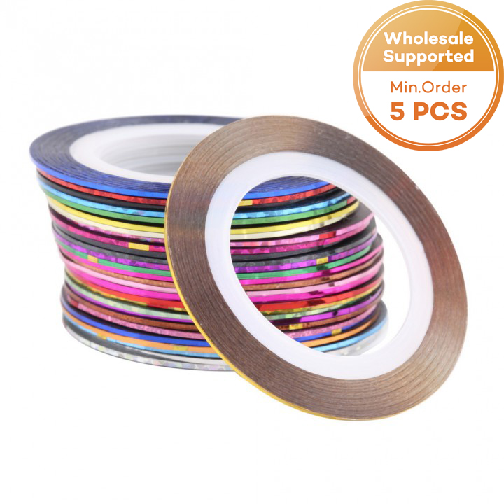 Wholesale469 30 Mixed Colors Rolls Striping Tape Line Nail Art Tips Decoration Sticker