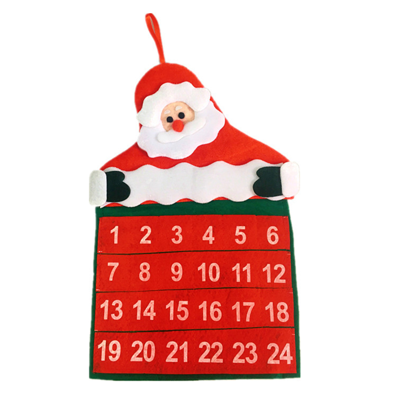 Christmas calendar non woven velvet gilded old man Calendar Christmas decorations