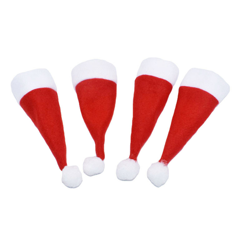 Christmas Hat Christmas hat knife and fork set Christmas tableware bottle big ball cap