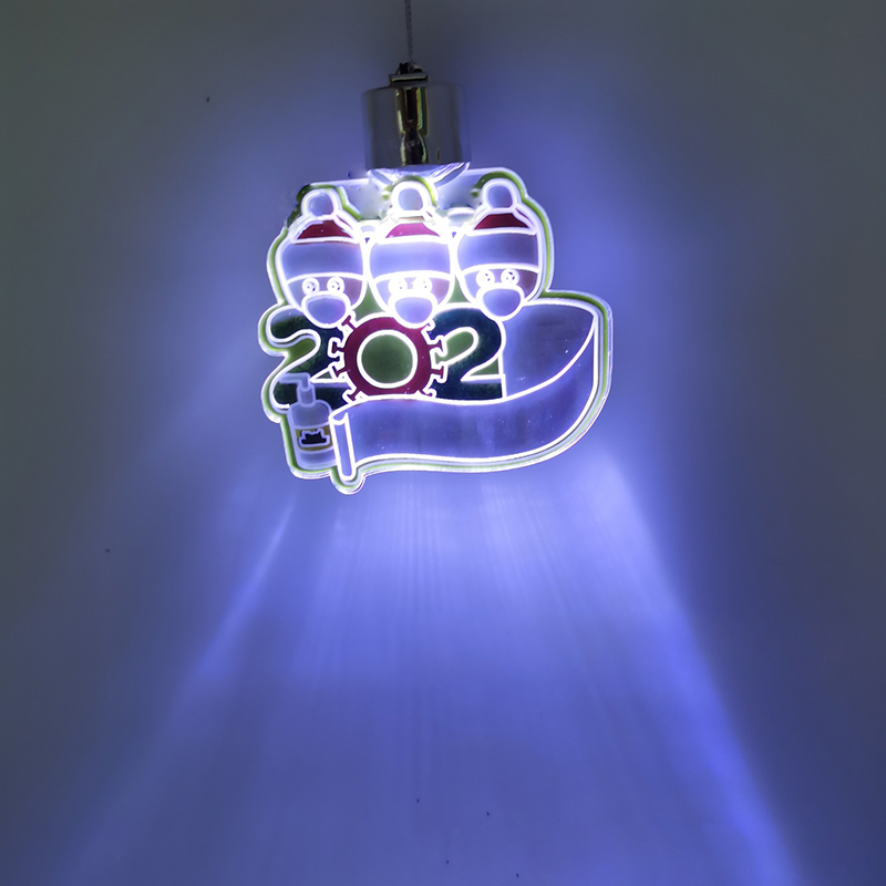 3D Nightlight Christmas Ornament luminous Christmas pendant Decoration Christmas survivor Pendant