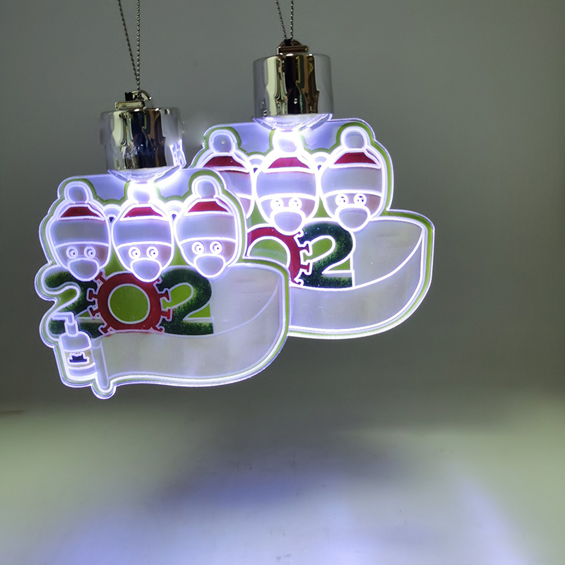 3D Nightlight Christmas Ornament luminous Christmas pendant Decoration Christmas survivor Pendant