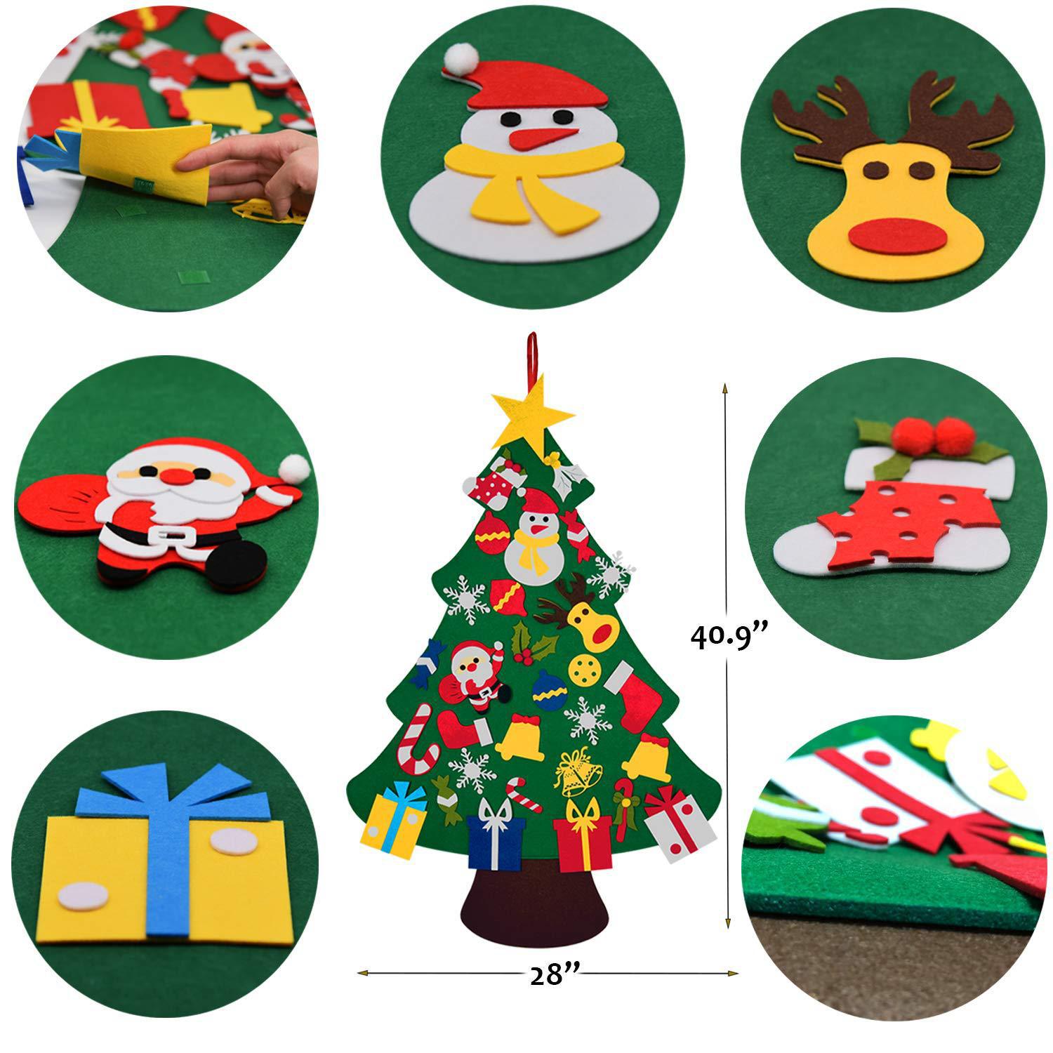 Felt Decoration Christmas tree non woven gift Felt Christmas tree children&apos;s puzzle DIY