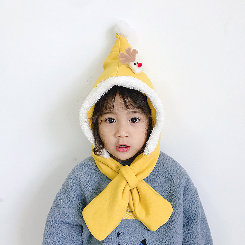 Children&apos;s cap for boys and girls Christmas gift christmas hat warm ear cap double thickness