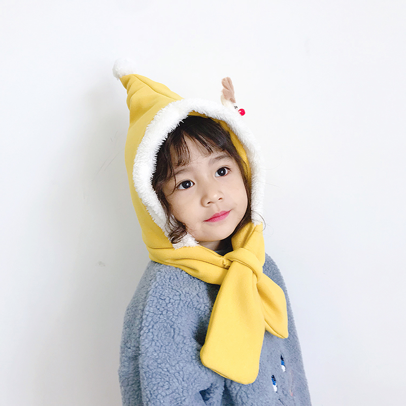 Children&apos;s cap for boys and girls Christmas gift christmas hat warm ear cap double thickness