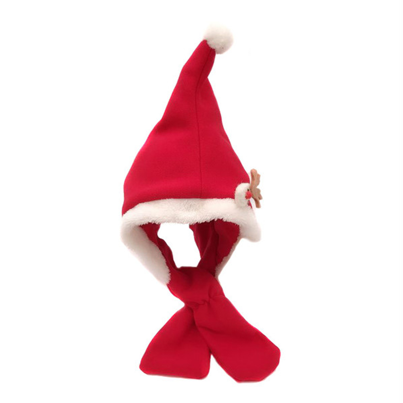 Children&apos;s cap for boys and girls Christmas gift christmas hat warm ear cap double thickness