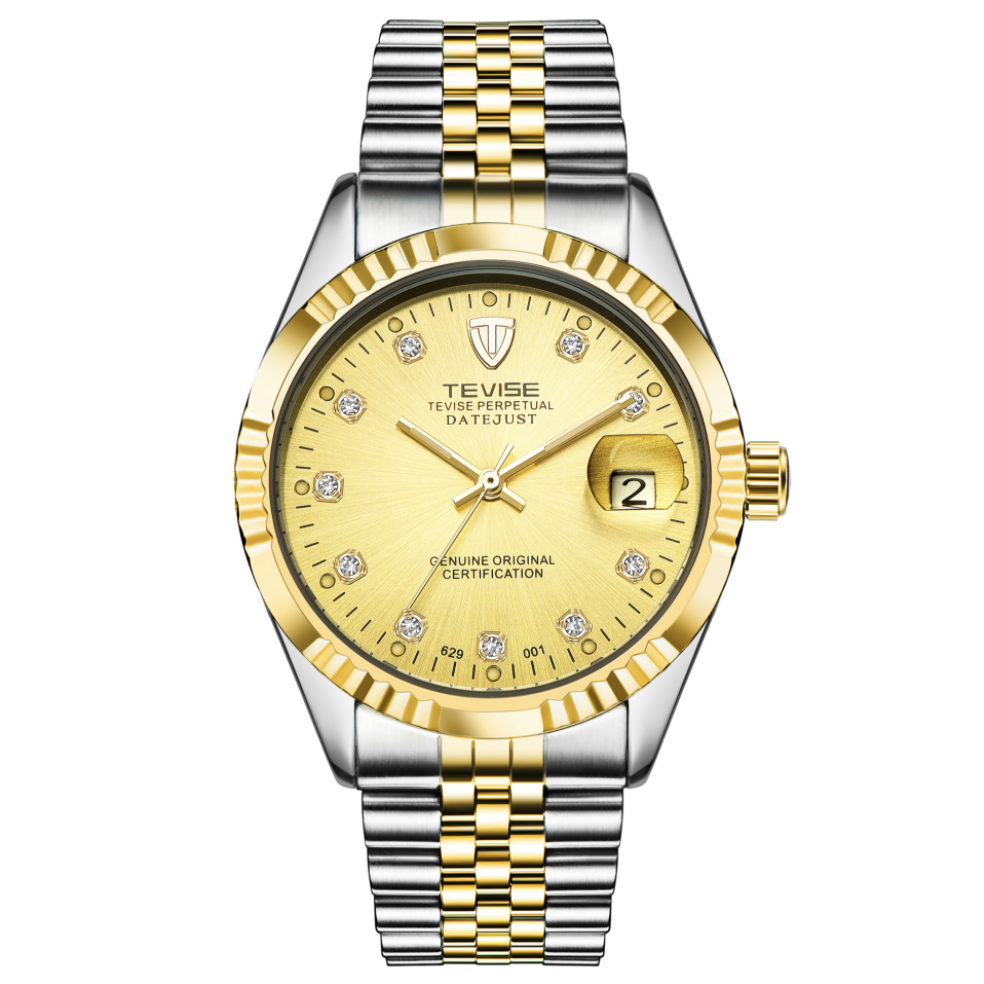TEVISE 629-001 Business Style Men Automatic Mechanical Calendar Wristwatch