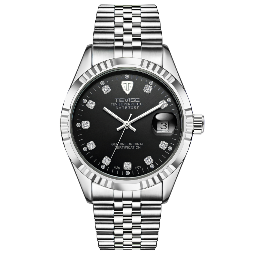 TEVISE 629-001 Business Style Men Automatic Mechanical Calendar Wristwatch