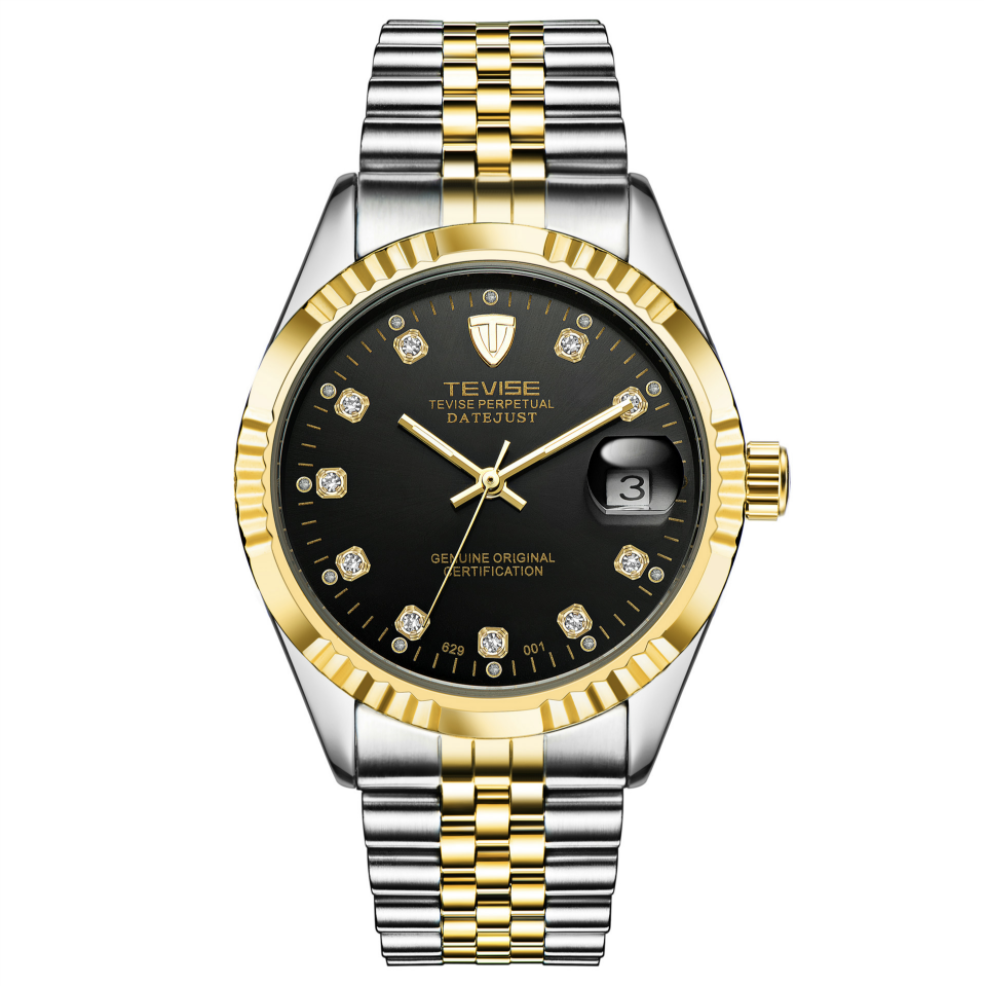 TEVISE 629-001 Business Style Men Automatic Mechanical Calendar Wristwatch