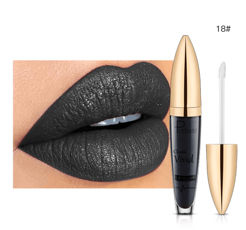 Pudaier 3D Glitter Lipstick Waterproof Professional Makeup Lip Glaze for Make Up Tint Lip Gloss