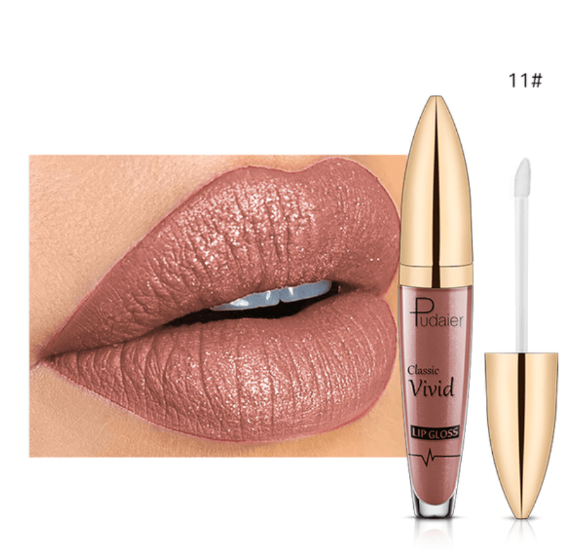 Pudaier 3D Glitter Lipstick Waterproof Professional Makeup Lip Glaze for Make Up Tint Lip Gloss