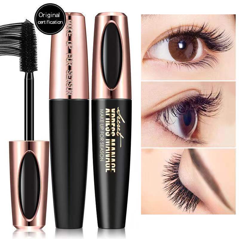 Makeup 4 d mascara is not easy to shading long silicone brush mascara custom