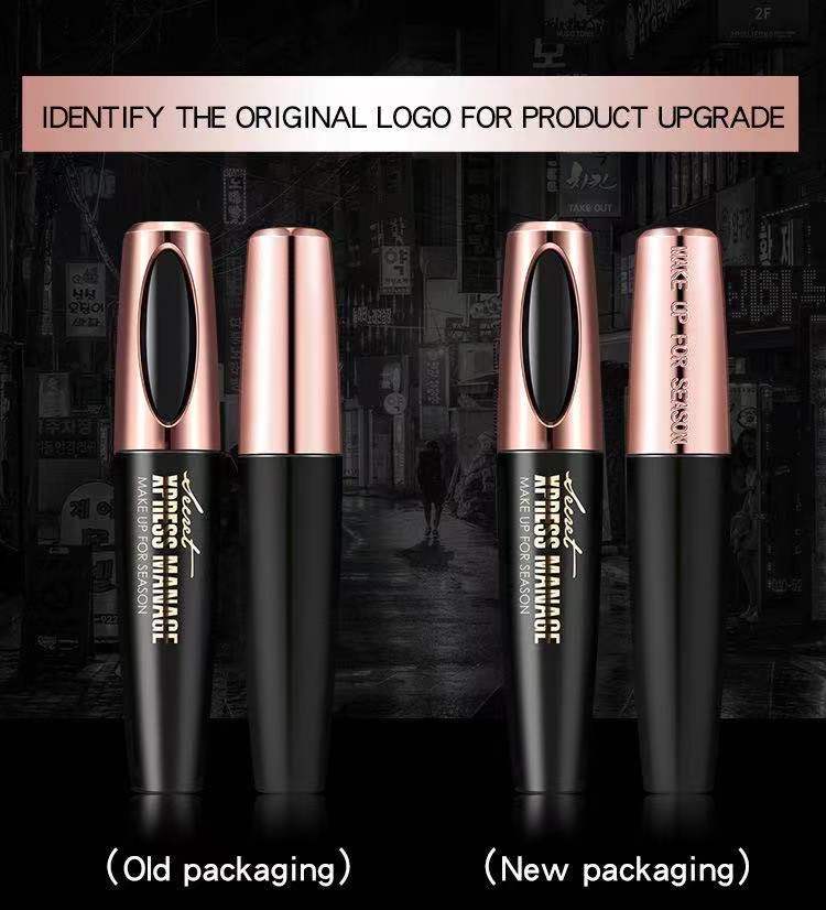 Makeup 4 d mascara is not easy to shading long silicone brush mascara custom