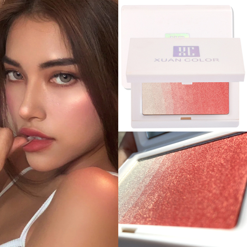 XUAN COLOR European and American style gradual gradient blush one pan baking powder makeup