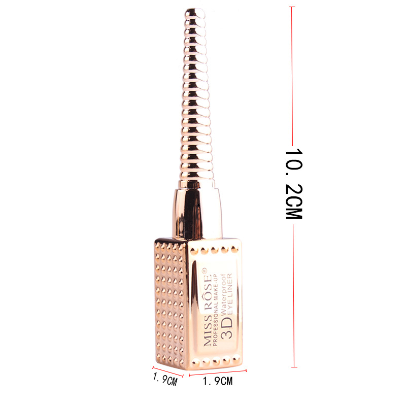3D golden tube liquid eyeliner thin head eyeliner is not easy to smudge, waterproof and lasting