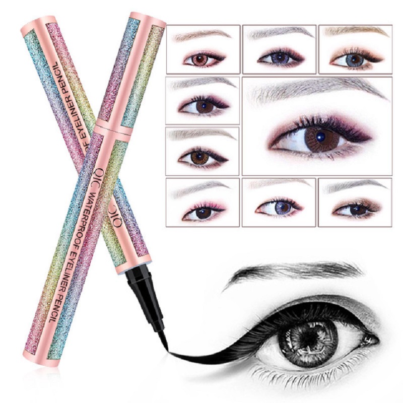 QIC Makeup Quick Dry Star Eyeliner Makeup Dye Beauty Cool Black Liquid Eyeliner