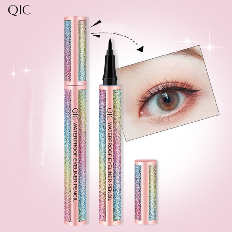 QIC Makeup Quick Dry Star Eyeliner Makeup Dye Beauty Cool Black Liquid Eyeliner