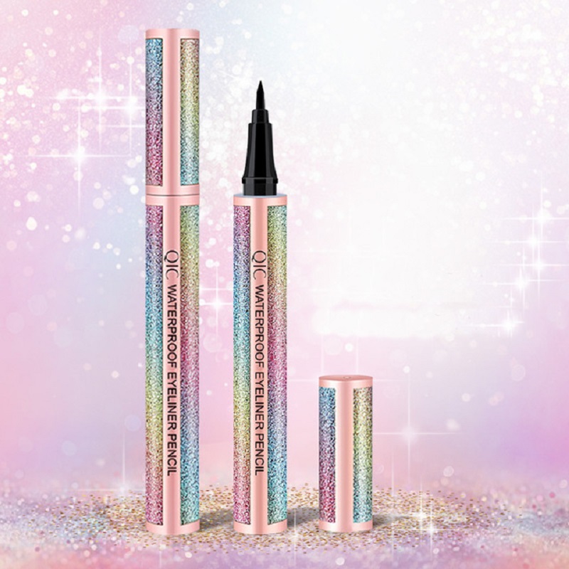 QIC Makeup Quick Dry Star Eyeliner Makeup Dye Beauty Cool Black Liquid Eyeliner