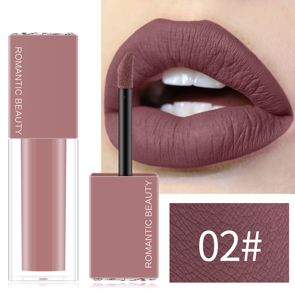 Romantic Beauty Lipstick - European and American makeup waterproof, non-touch cup matte lip