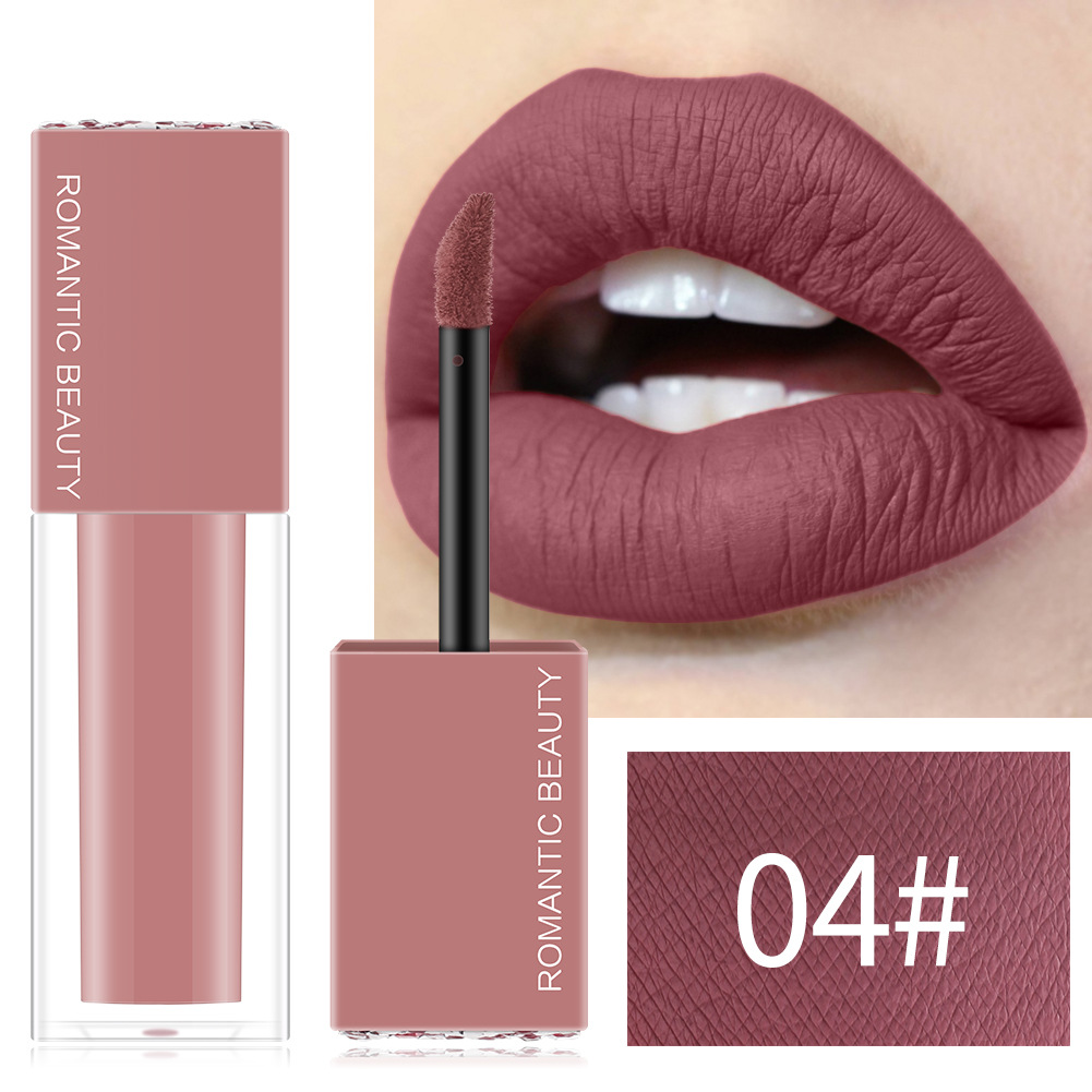Romantic Beauty Lipstick - European and American makeup waterproof, non-touch cup matte lip