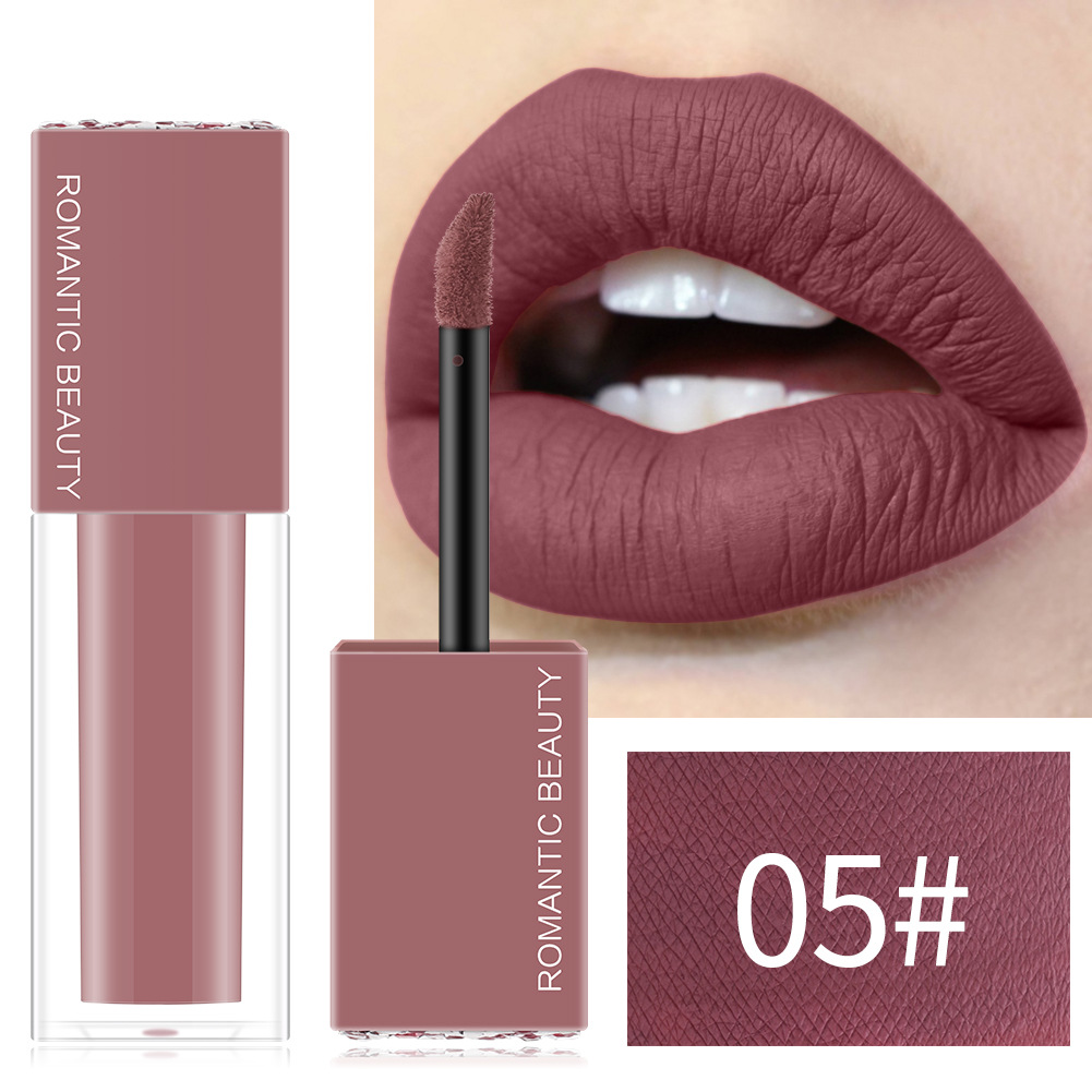 Romantic Beauty Lipstick - European and American makeup waterproof, non-touch cup matte lip
