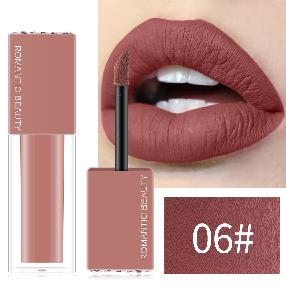 Romantic Beauty Lipstick - European and American makeup waterproof, non-touch cup matte lip
