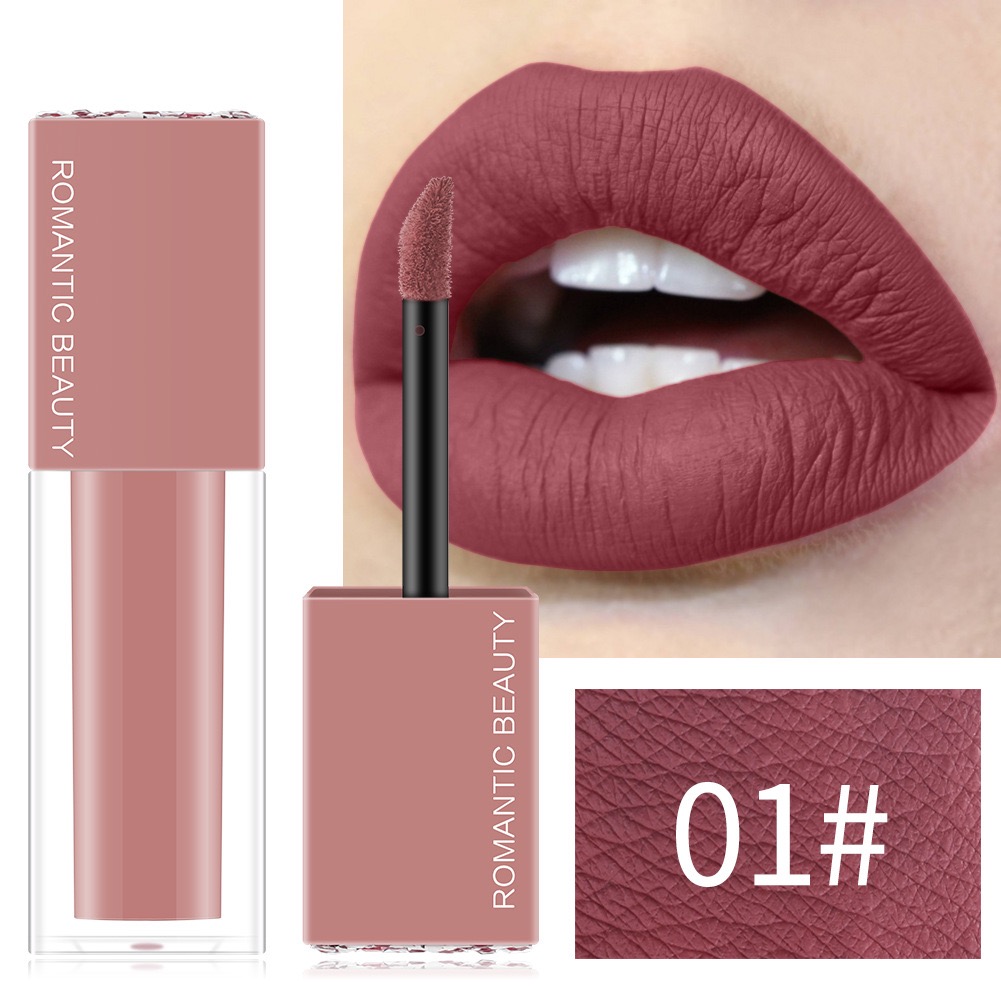 Romantic Beauty Lipstick - European and American makeup waterproof, non-touch cup matte lip