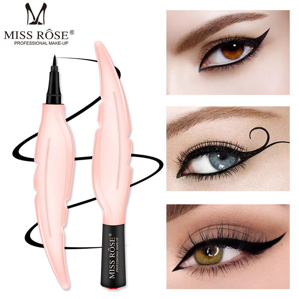 Waterproof, not easy to smudge, long-lasting liquid eyeliner, thin leaves, black eyeliner