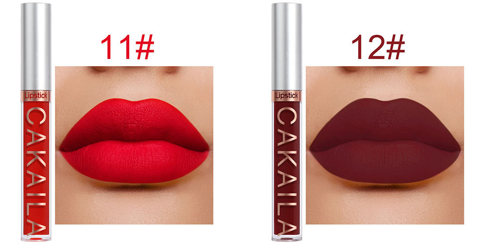 6Pcs CAKAILA brand waterproof non stick matte moisturizing  Lipstick  makeup 6 colors