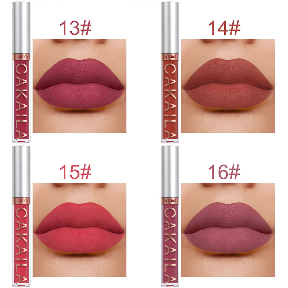 6Pcs CAKAILA brand waterproof non stick matte moisturizing  Lipstick  makeup 6 colors