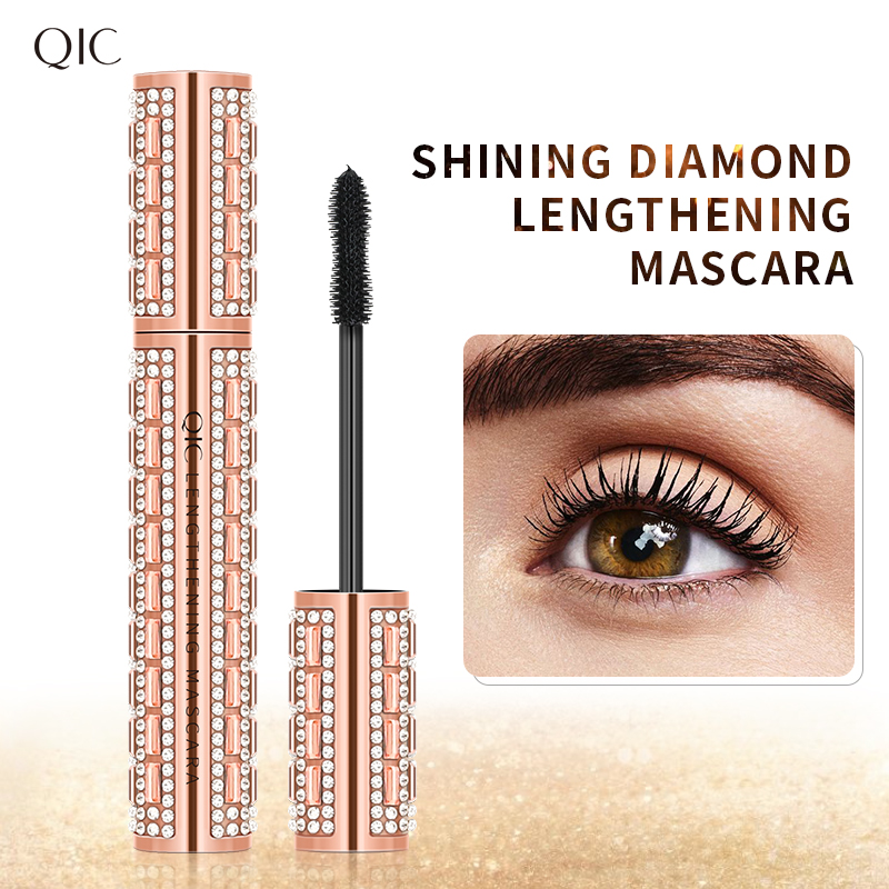 Rhinestone Mascara, Curling Eyelashes, Black base, Non-smudge, Long, Thick, Waterproof Shape
