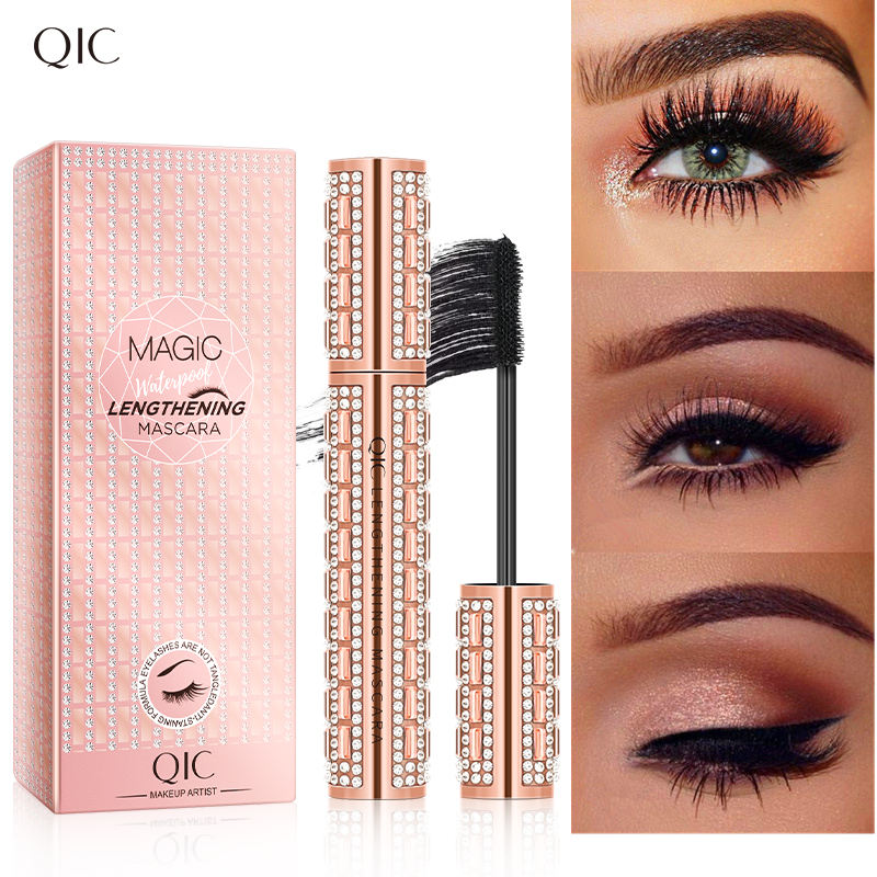 Rhinestone Mascara, Curling Eyelashes, Black base, Non-smudge, Long, Thick, Waterproof Shape