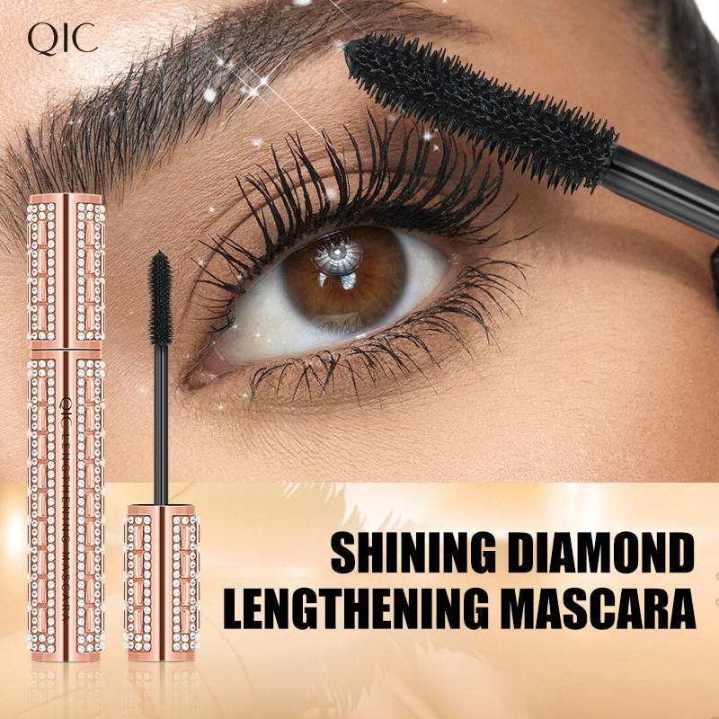 Rhinestone Mascara, Curling Eyelashes, Black base, Non-smudge, Long, Thick, Waterproof Shape
