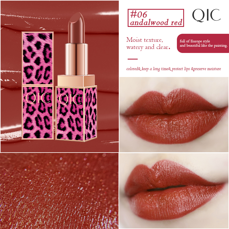 Pink Leopard Print Velvet Matte Matte Lipstick Recommended Net Red Lip Glaze Cosmetic Makeup