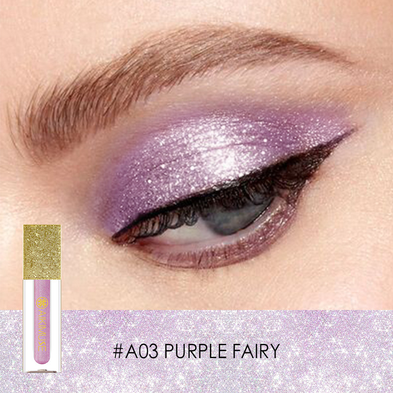 AIKIMUSE diamond bead liquid eye shadow sparkly polarizing anti-sweat makeup holding eye shadow