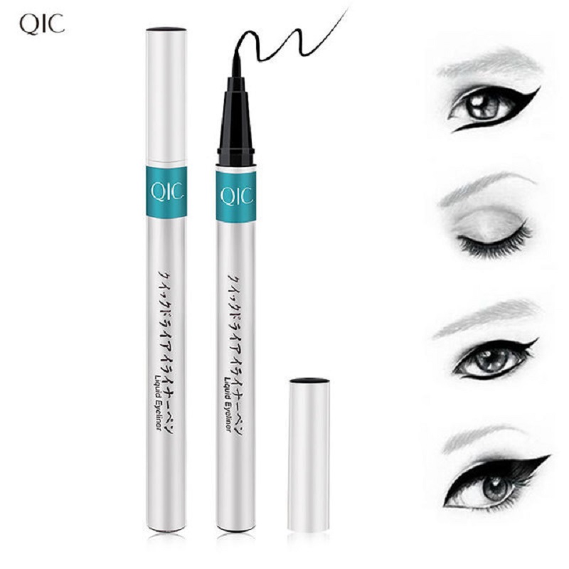 QIC eyeliner quick dry waterproof anti - sweat - free beauty makeup