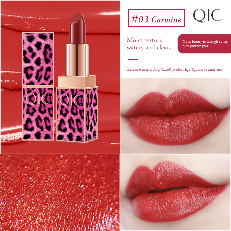 Pink Leopard Print Velvet Matte Matte Lipstick Recommended Net Red Lip Glaze Cosmetic Makeup