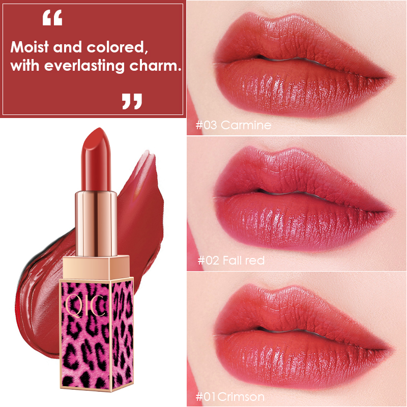 Pink Leopard Print Velvet Matte Matte Lipstick Recommended Net Red Lip Glaze Cosmetic Makeup
