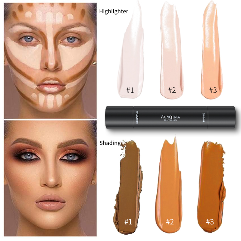 Concealer Facial Concealer Brightening Shadow Three-dimensional Two-in-One Concealer Highlighter