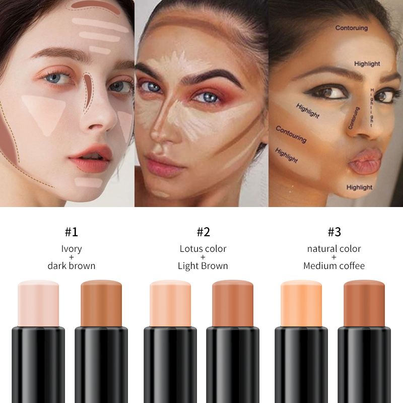 Concealer Facial Concealer Brightening Shadow Three-dimensional Two-in-One Concealer Highlighter