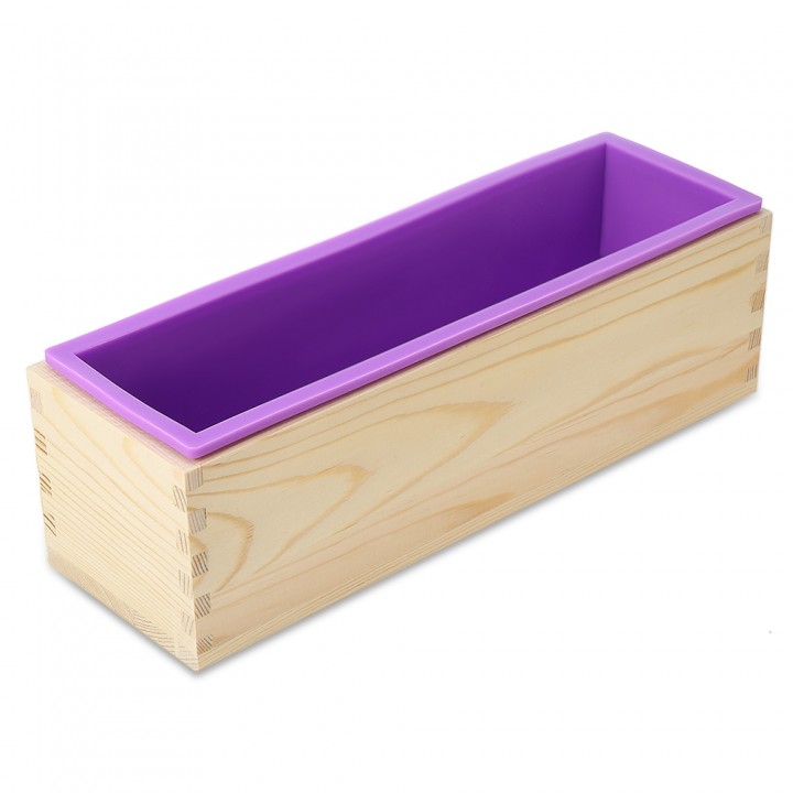 Wooden Soap Loaf Cutter Mold and Rectangle Silicon