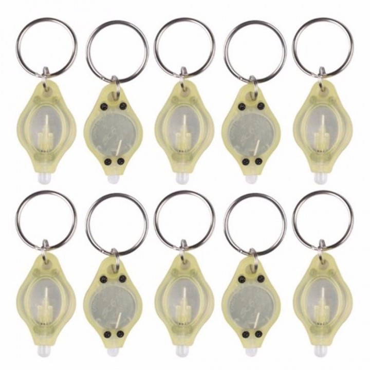 Mini LED Keychain Flashlight Keyring Torch 10PCS