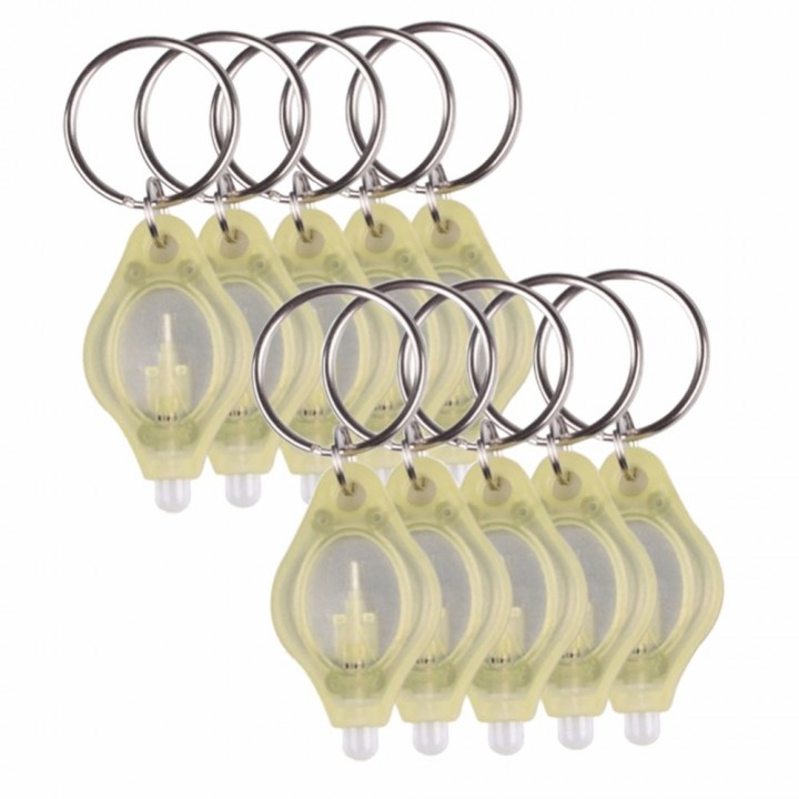 Mini LED Keychain Flashlight Keyring Torch 10PCS