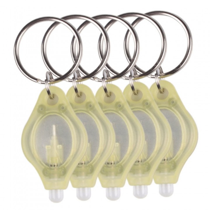 Mini LED Keychain Flashlight Keyring Torch 10PCS